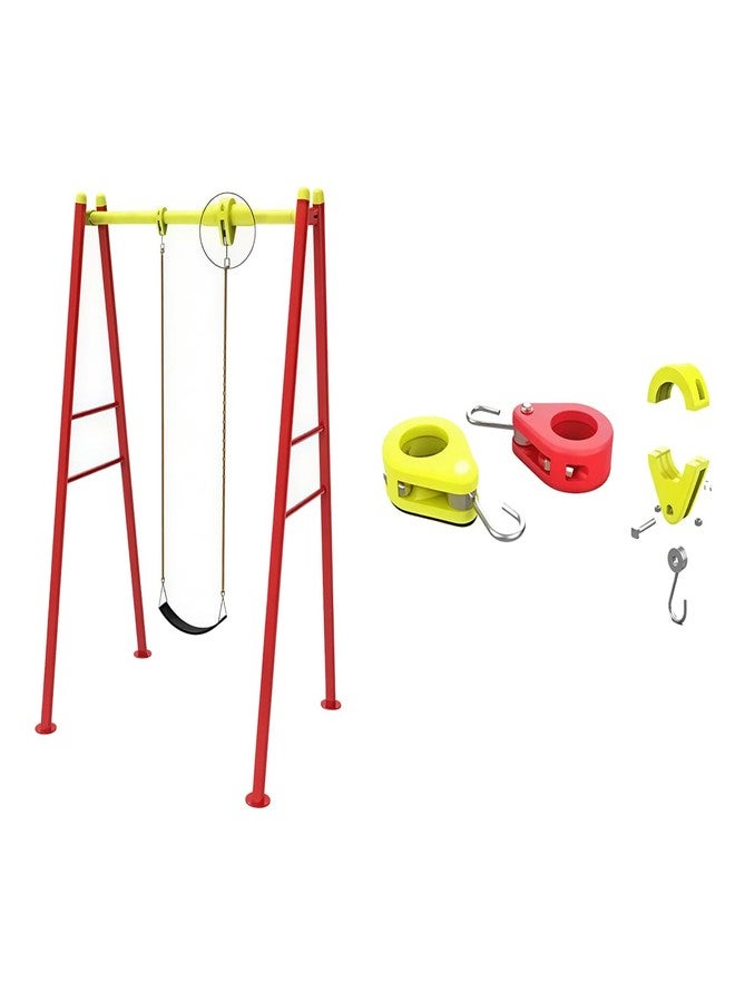 Toy Park Rotating Carabiner for Swings, Hook for Swings with Cuff (Yellow) - Image 2